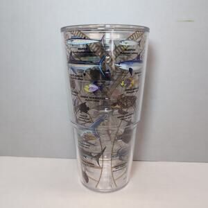 Tervis Guy Harvey Ocean Foundation Tumbler Cup NO LID Nautical 24oz Made in USA